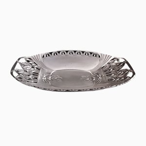 Art Nouveau Silver-Plated Floral Curved Fruit Bowl from WMF, 1900s