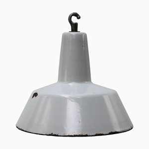 Vintage Industrial Gray Enamel Pendant Lamp from Philips, 1950s