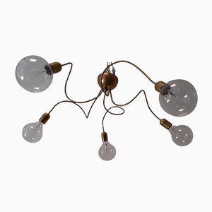 Vintage Adjustable Brass Ceiling Lamp