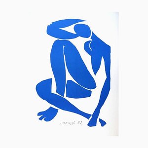Sentado desnudo en azul después de Henri Matisse