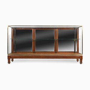 English Display Cabinet in Mahogany and Brass