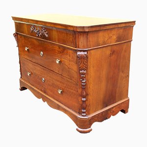 Commode à Tiroirs Louis Philippe 19ème Siècle en Noyer