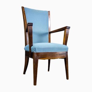 Tavolo e sedie Pander antichi in stoffa blu