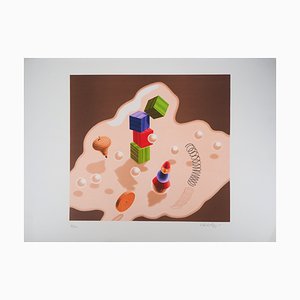 Litografía Kinetic Composition of Toys vintage de Victor Vasarely