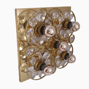 Applique in cristallo e oro, anni '60