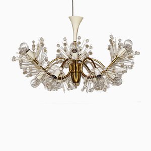 Large 12-Arm Pyra Snowflake Chandelier by Emil Stejnar for Rupert Nikoll, 1950s