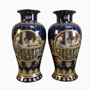 Art Nouveau Vases from Royal Limoges, Set of 2