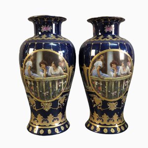 Jugendstil Vasen von Royal Limoges, 2er Set