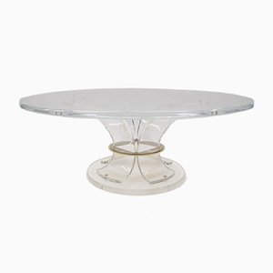 Italian Acrylic Coffee Table with Bicolor Ring, 1970s