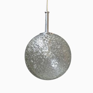 German Glass Ball Ceiling Lamp from Doria Leuchten, 1960s