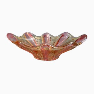 Large Mid-Century Colored Brass Bowl from W. Cristal