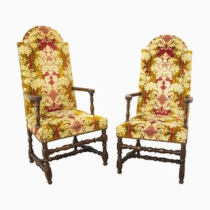 Fauteuils Ouverts Louis XIII, France, Set de 2