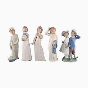 Figurines d'Enfants Vintage en Porcelaine de Lladro et Nao, Espagne, Set de 5