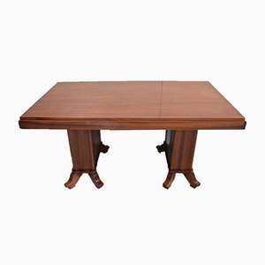 Vintage Rectangular Solid Mahogany and Veneer Dining Table