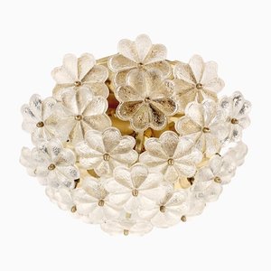 Mid-Century Brass and Glass Flower Sconce from Palwa, 1960s