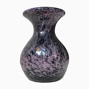 Vase Vintage en Verre de Murano Noir et Violet de Murano, 1960s