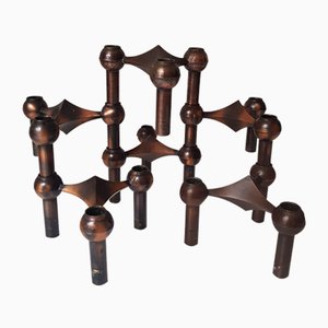 Candelabros modulares Mid-Century de Caesar Stoffi para BMF, años 60. Juego de 6