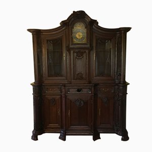 Gabinete estilo Rococó con reloj, siglo XIX