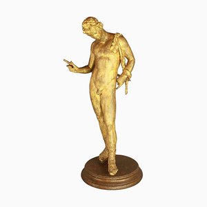 Escultura de Dionisio, siglo XIX de bronce dorado