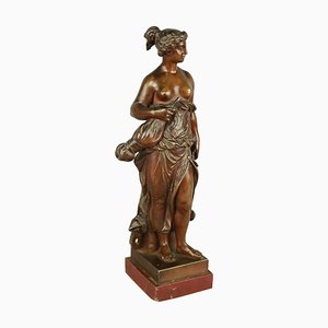 Figura de alegoría de la fabricación de bronce, siglo XIX