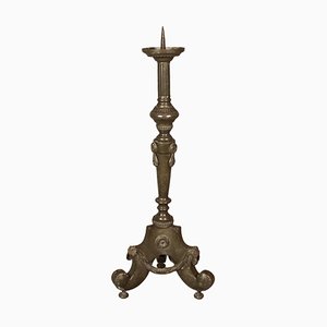 Late-18th Century Tin Torchere or Floor Candelabra with Pick