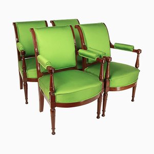 Fauteuils en Acajou dans le Style de Henri Jacob, 1795, Set de 4