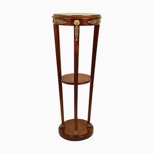 19th Century French Mahogany and Gilt-Bronze Tall Gueridon Pedestal