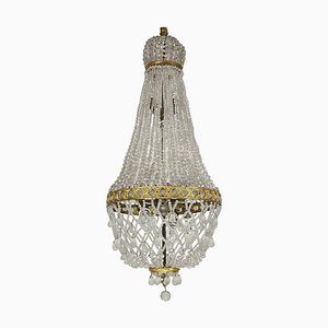 Lustre en Tente de Style Empire et Sac en Cristal, France