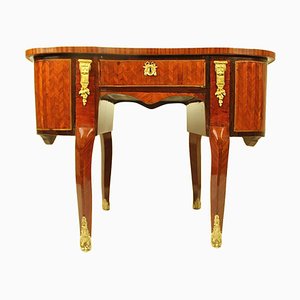 Louis XV Kingwood Amaranth & Parkett Schreibtisch aus 18. Jhdt