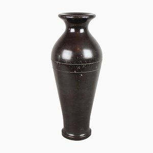 Französische neoklassizistische schwarze Marmor Baluster Vase, 19. Jh