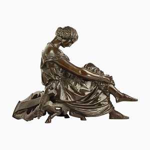 Figura de Sappho, siglo XIX de bronce de James Pradier