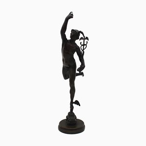 Mercury Lenkradskulptur aus Bronze, 19. Jh
