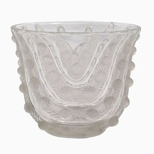 Jarrón Vichy francés vintage de R. Lalique