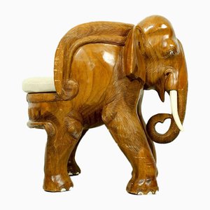 Mid-Century Carved Elephant Childrens Chair, 1960s
