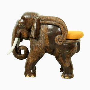 Mid-Century Carved Elephant Childrens Chair, 1960s