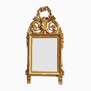 Small Antique Louis XVI Style Giltwood Mirror