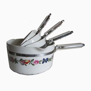 Porzellantöpfe von Aluminite de Frügier, 1950er, 4er Set