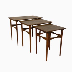 Teak Nesting Tables by Poul Hundevad for Fabian, Set of 3