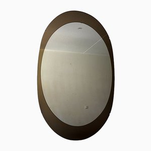 Grand Miroir Oval Mid-Century de Cristal Arte, Italie