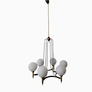 Mid-Century 6-Light Ceiling Lamp from Stilnovo