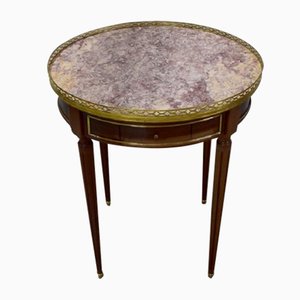 Antique Louis XVI Mahogany Bouillotte Side Table