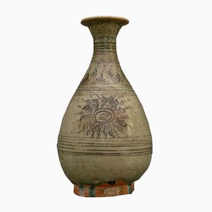 Korean Celadon Green Vase, 1940s