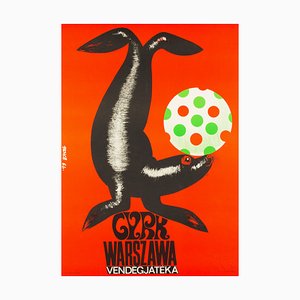 Affiche Balancing Seal Cirque Vintage par Benko Sandor, 1966