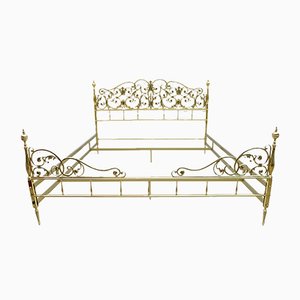 Mid-Century Neoclassical Style Italian Double Brass Daybed, 1960s