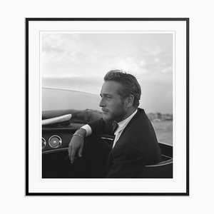 Paul Newman in Venice 1963 Archival Pigment Print Framed in Black by AKG