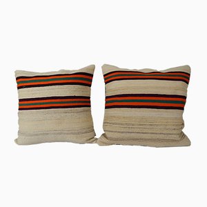 Cubiertas de cáñamo Kilim de cáñamo. Juego de 2