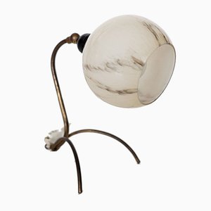 Lámpara de mesa Mid-Century de vidrio y latón de Stilnovo, años 50