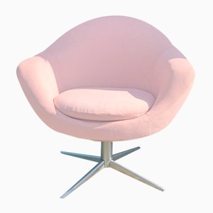 Mid-Century Metal and Velvet Swivel Chair, 1960s
