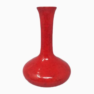 Italienische Rote Vintage Space Age Vase, 1970er