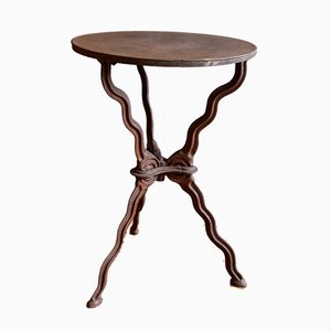 French Round Cast Iron Side Table, 1920s